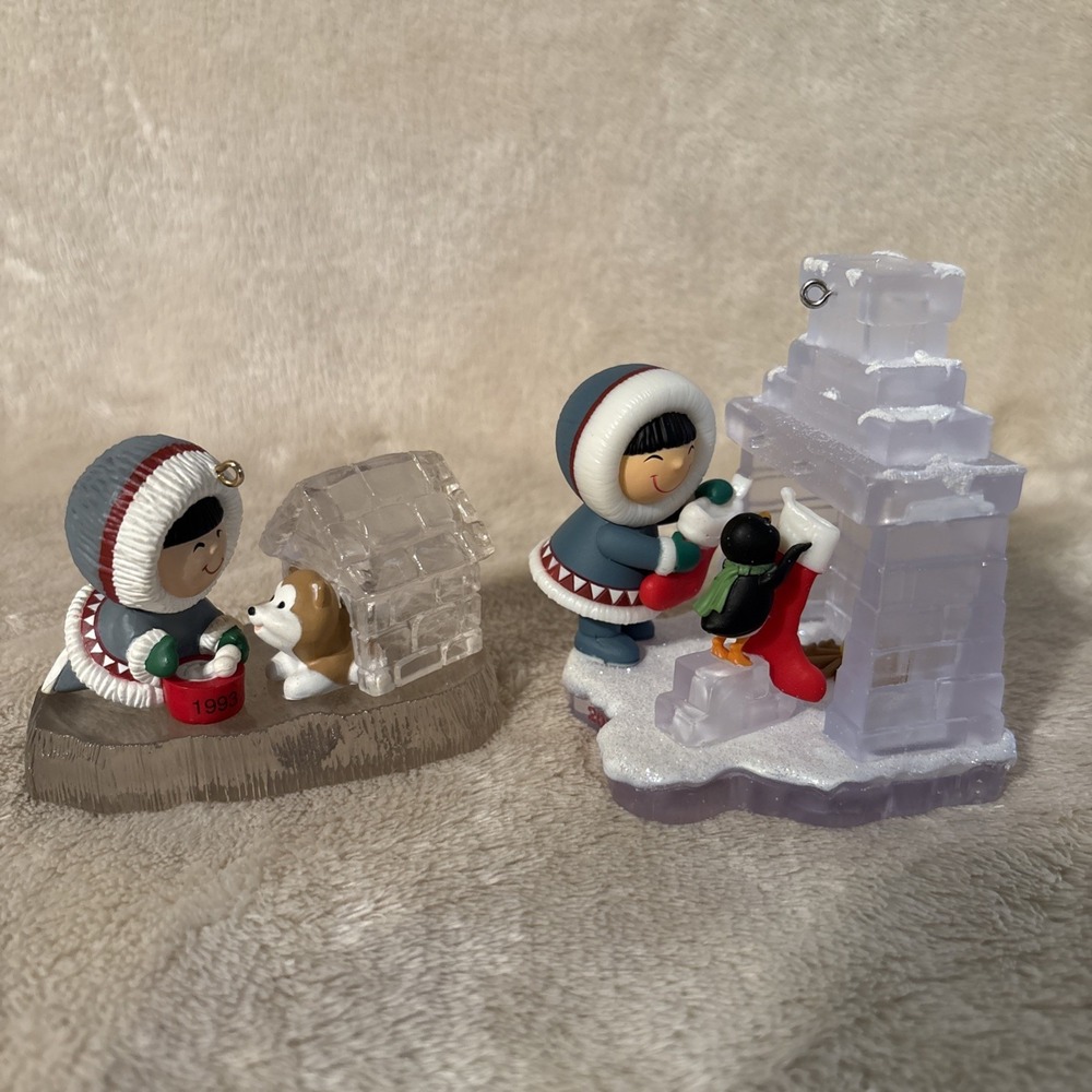 Hallmark Keepsake 1993 & 2018 Frosty Friends Ornaments